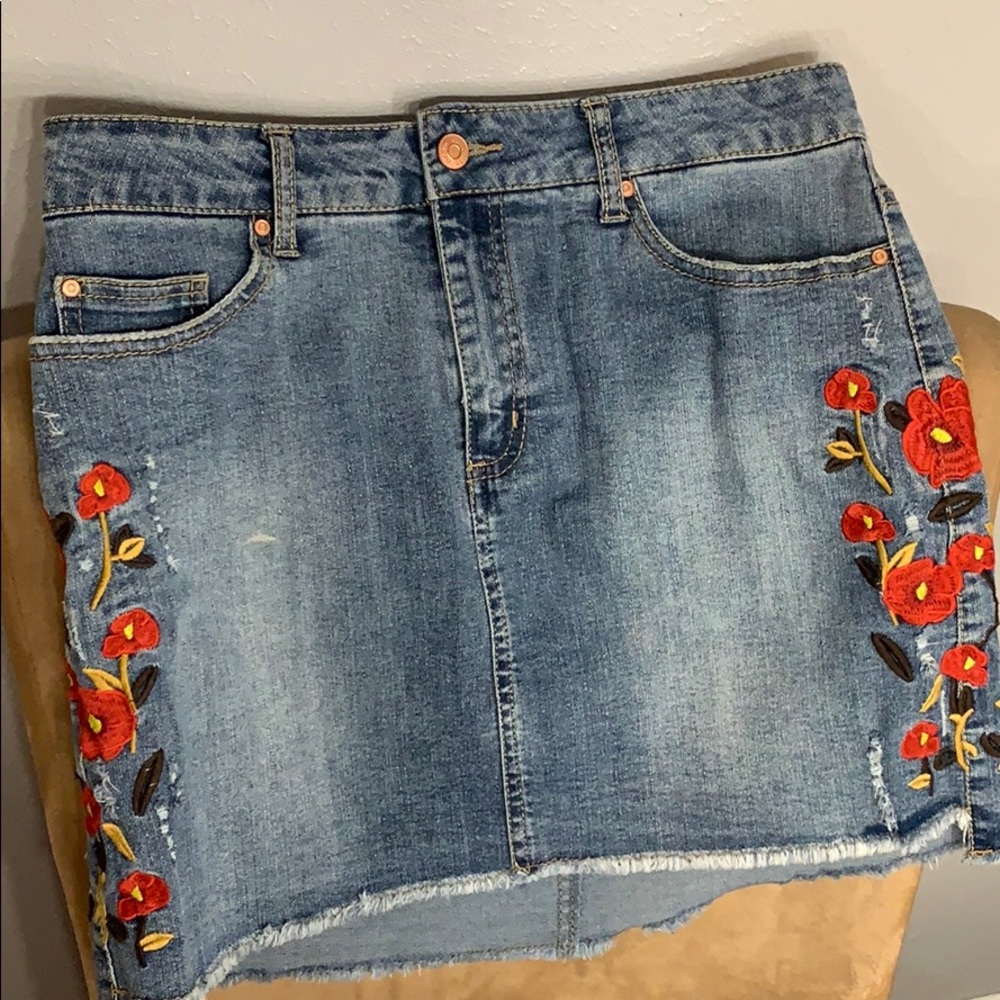 Floral Stitch Skirt